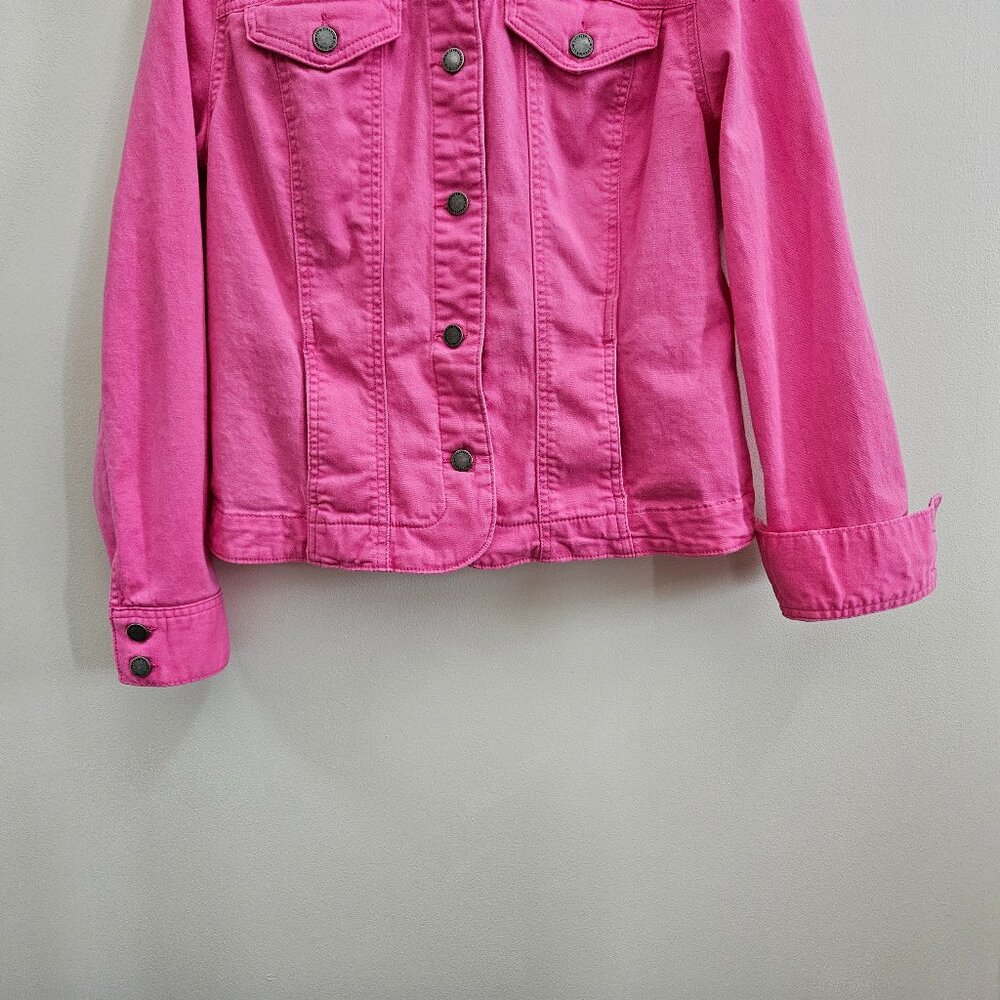 Women's Pink Jean Jacket - Size S - Picture 3 of 16
